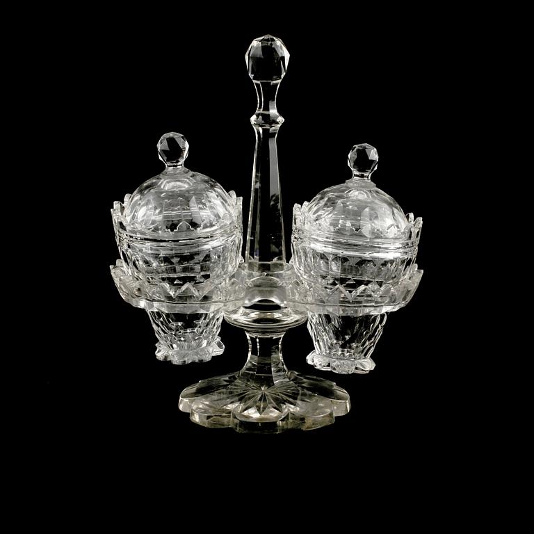 BORDSSURTOUT, glas, 1800-tal.