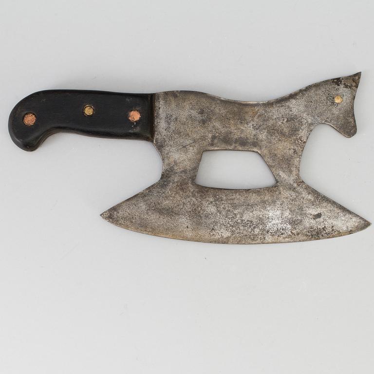 A 1800s iron axe.