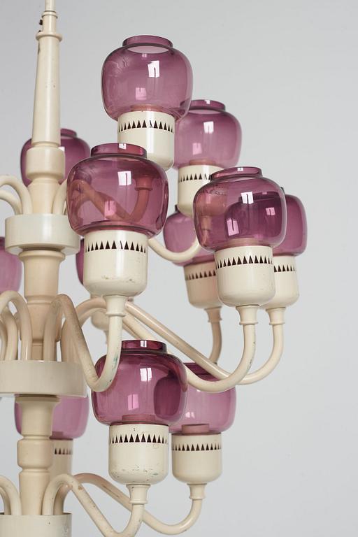 Hans-Agne Jakobsson, a chandelier, model "T 527-20", Hans Agne Jakobsson AB, Markaryd, 1960s.