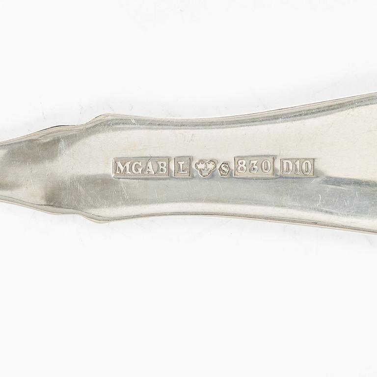 Eric Löfman, a 19-piece silver flat ware set, "Uppsala", MGAB, Lidköping, Sweden, 1978-80.