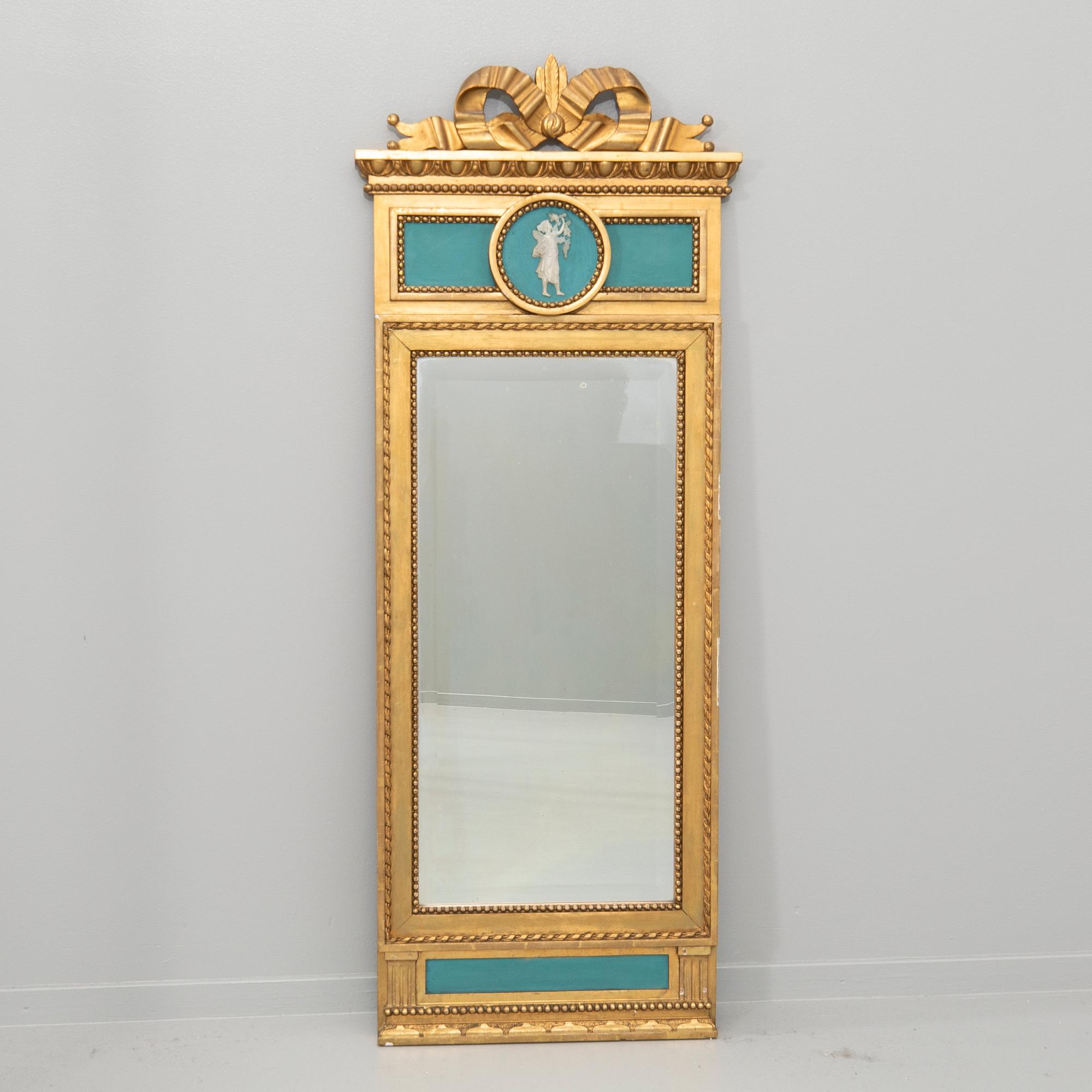 Mirror, late Gustavian, 19th century.
