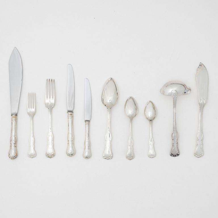 A Swedish silver cutlery set, model Prince Albert, GAB, Eskilstuna, some 1982 (98 pieces).