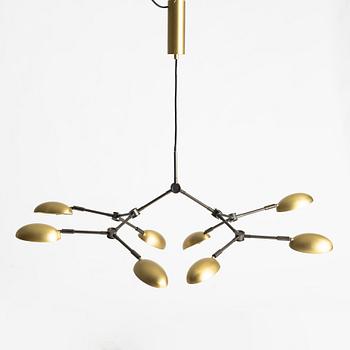 Kristian Sofus Hansen & Tommy Hydahl, taklampa, "Drop Chandelier", 101 Copenhagen, Danmark.