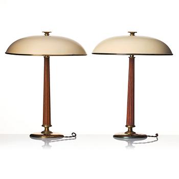 Erik Tidstrand, or Bertil Brisborg (Sweden, 1910-1993), a pair of table lamps, model "30246", Nordiska Kompaniet 1940s.