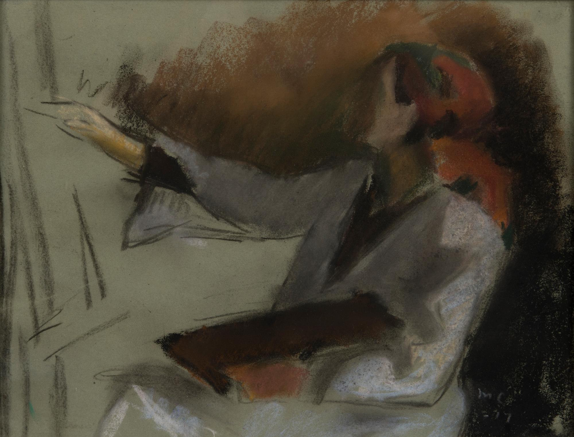 MARCUS COLLIN, pastel on canvas laid on board, signed and dated.