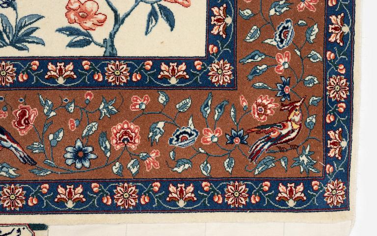 An Isfahan rug of 'Hunting' design, signed Seirafian (Ali Seirafian), c.166 x 109 cm.