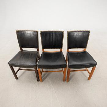 Kaare Klint, chairs 3 pcs model 3949, Rud Rasmussen's cabinetmakers, Denmark.