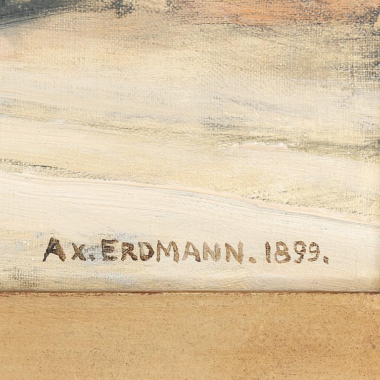 AXEL ERDMANN, olja på duk, sign och dat 1899.