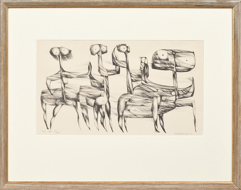 CLAES LENNART WALLBRAND , litografi, signerad och  numrerad 81/100.