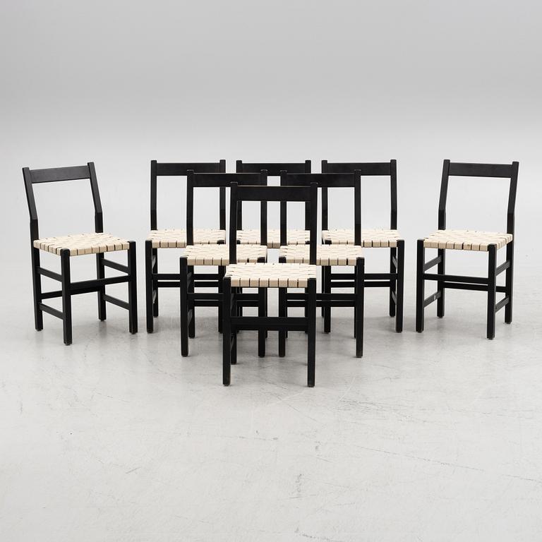 John Kandell, eight "Schablon" chairs, Källemo, Sweden.