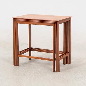 Jacob Kjaer, a mahogany nesting table later part of the 20th century.