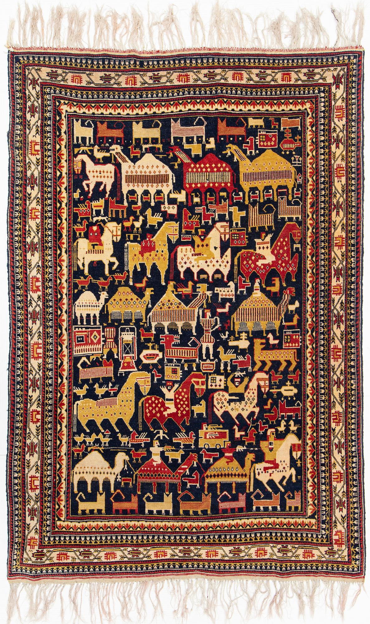 Matta, Old Afghanistan "War rug", ca 181 x 77 cm.