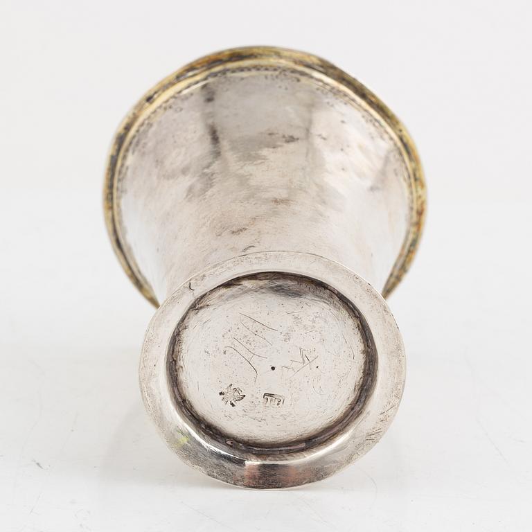 A Swedish silver beaker, mark of Thomas Beckman the younger, Örebro (active 1727-1759 (1772)).