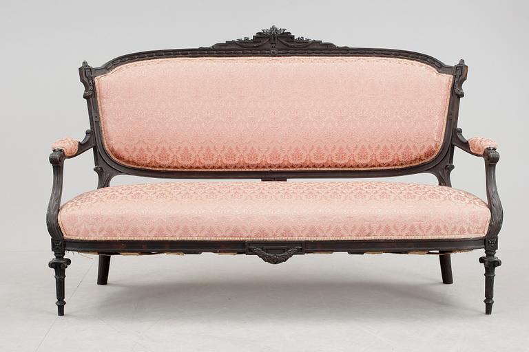 SOFFA, Louis XVI-stil, omkring 1900.