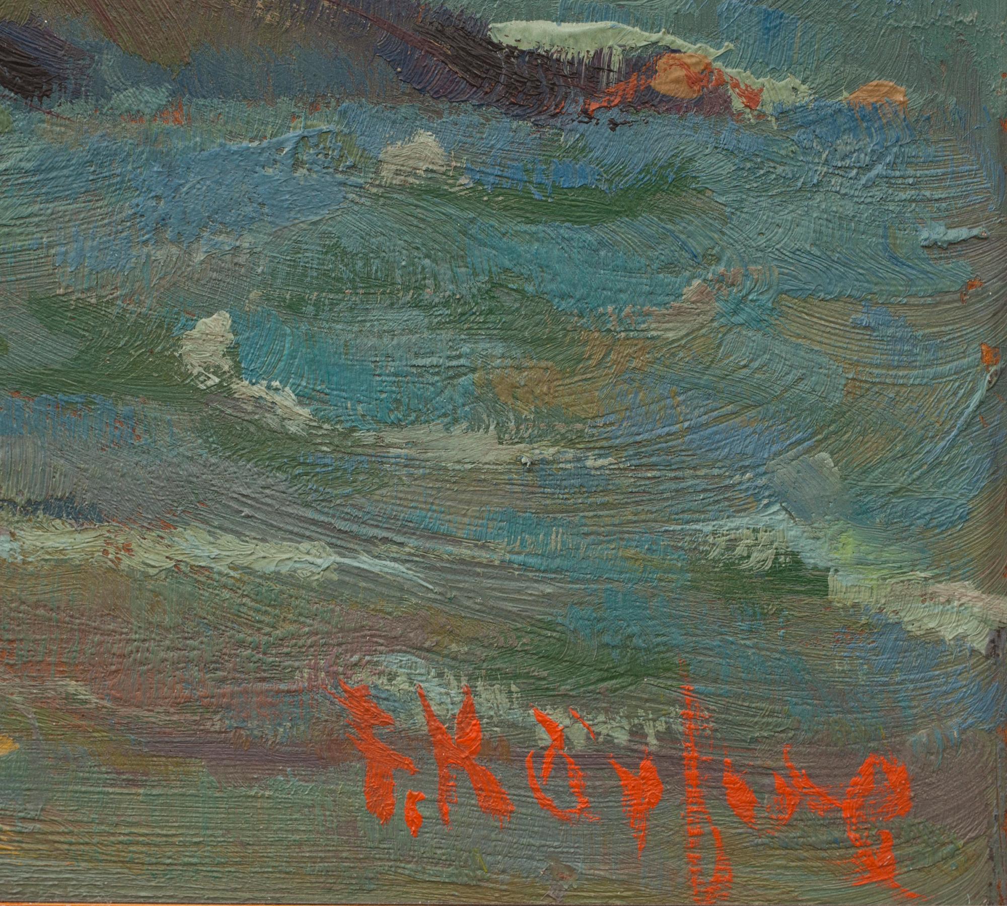 FRITZ KÄRFVE, olja på pannå, signerad.