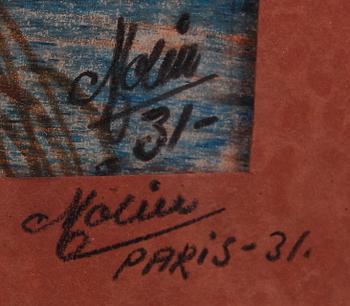 VERNER MOLIN, krita, sign o dat Paris -31.