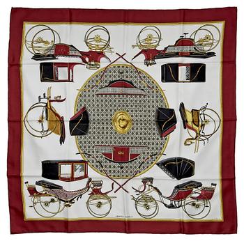 1286. HERMÈS, scarf, "Les Voitures a Transformation".