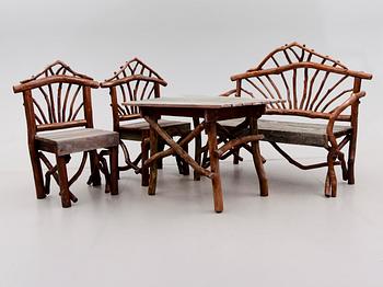 TRÄDGÅRDSMÖBEL, 4 delar, 1900-talets andra hälft.