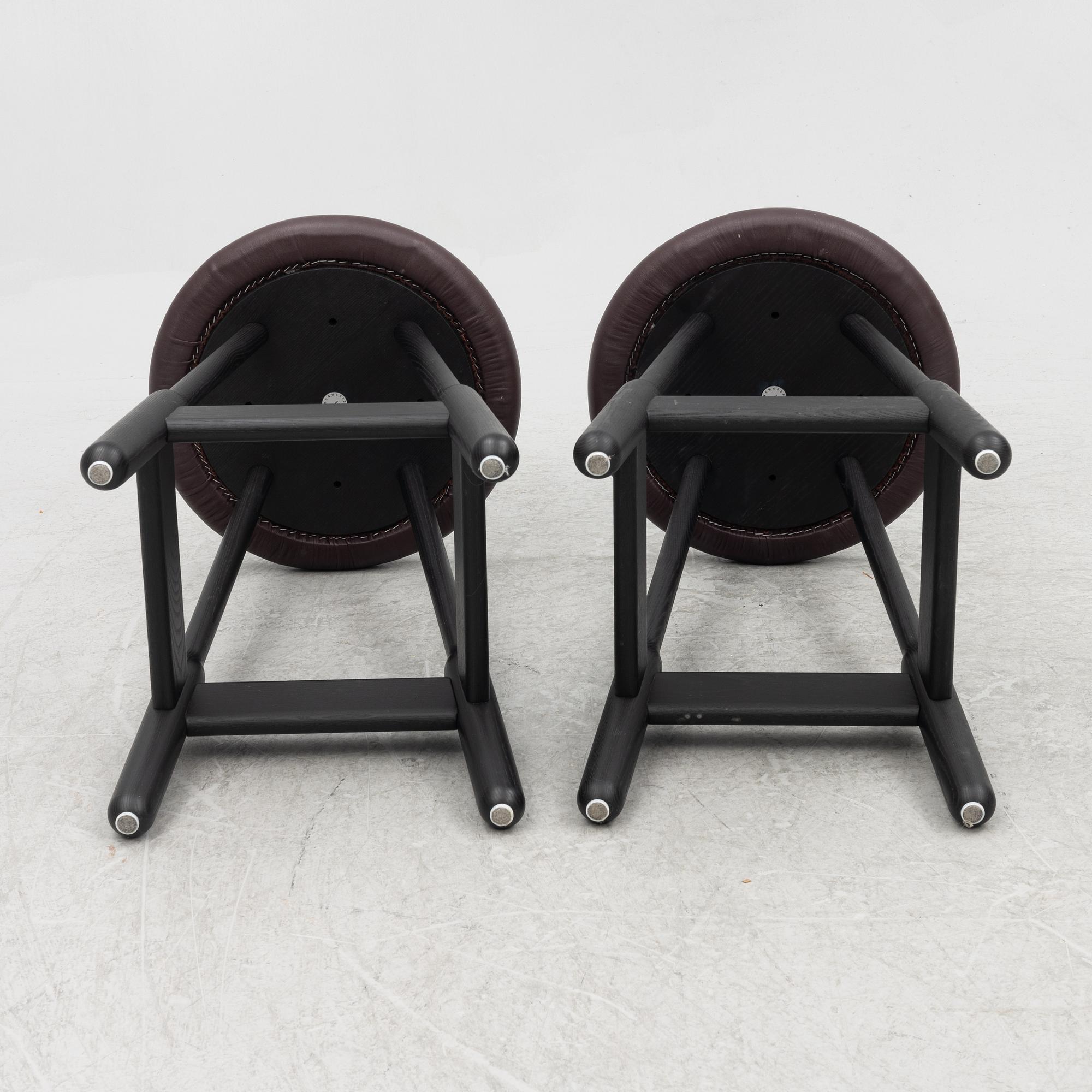 Chris Martin, a pair of 'Albert Bar Stools', Massproductions.