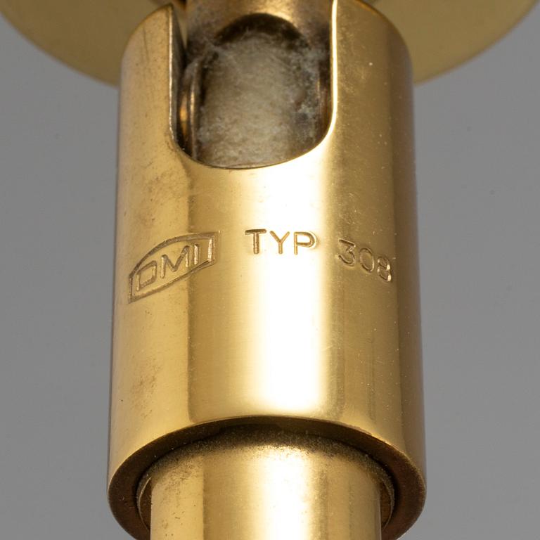 BORDSLAMPA, mässing, OMI, 1900-talets andra hälft.