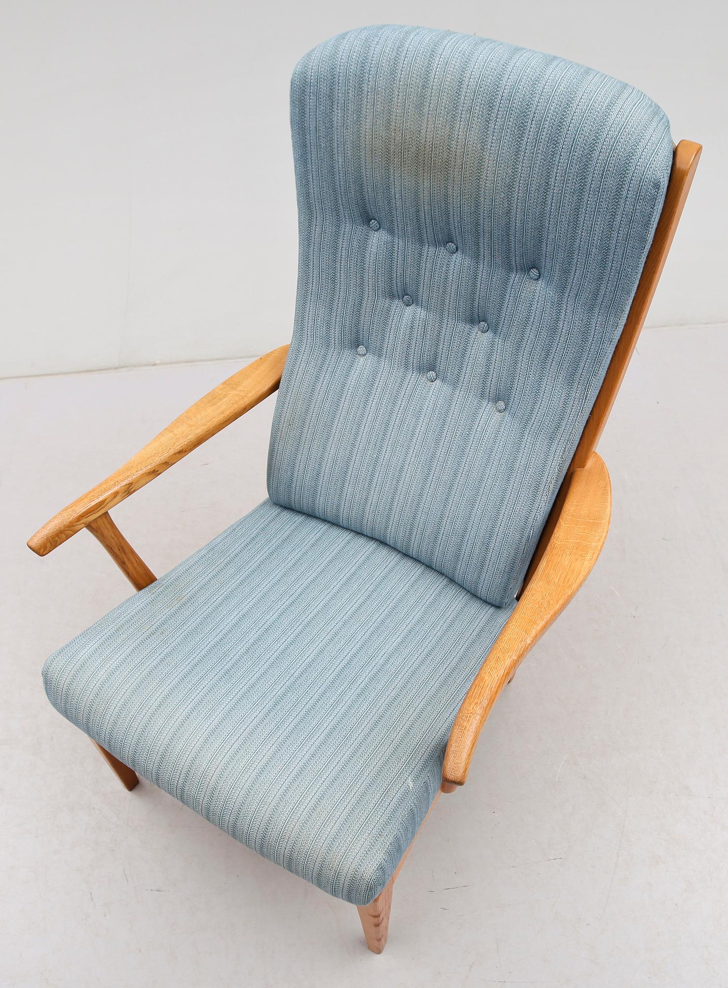 FÅTÖLJ, "Stora fjäderbrickan", Carl Malmsten, 1900-talets andra hälft.