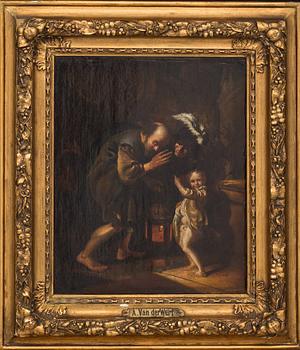 ADRIAN VAN DER WERFF, after, oil on relined canvas.