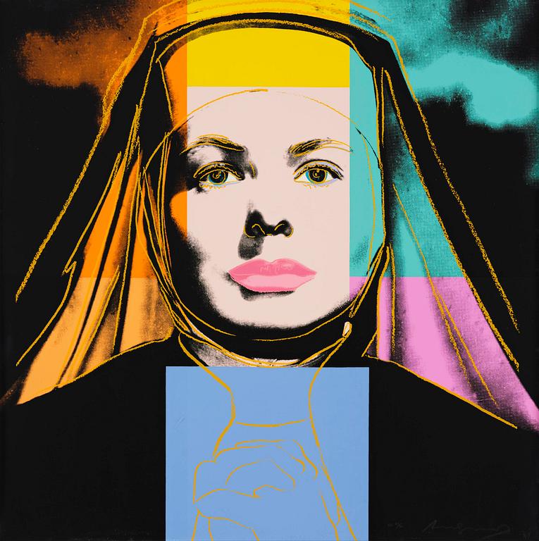 Andy Warhol, "The Nun", from: "Three portraits of Ingrid Bergman".