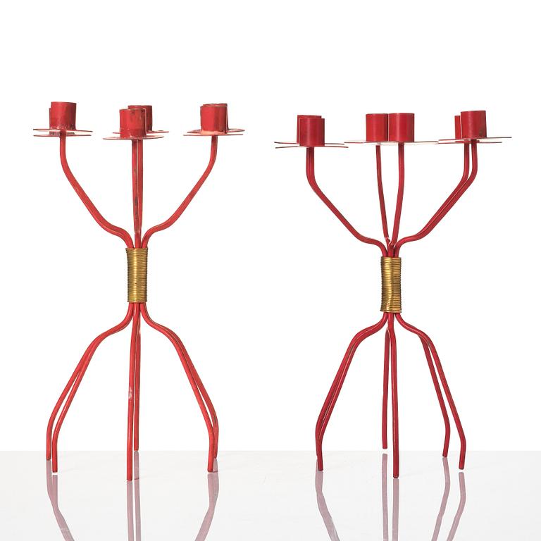 Hans-Agne Jakobsson, a pair of candelabra, "S 557", Hans-Agne Jakobsson AB, Åhus, 1950s.