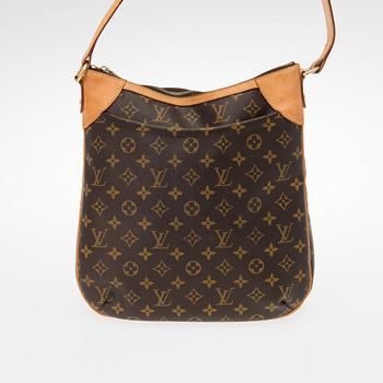 MONOGRAM CANVAS ODEON MM SHOULDER BAG.