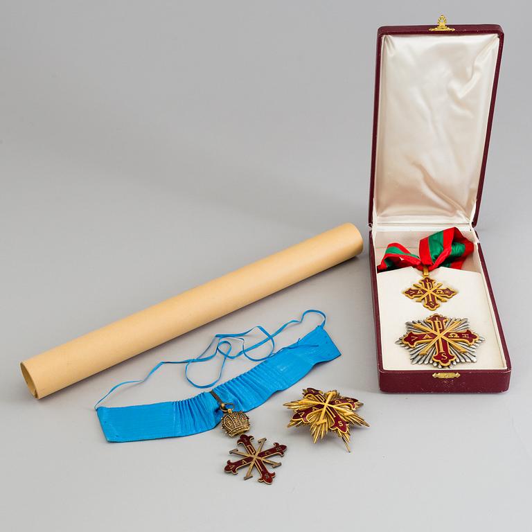 THE SACRED MILITARY CONSTANTINIAN ORDER OF SAINT GEORGE, 4 stycken ordnar, 1900-tal.