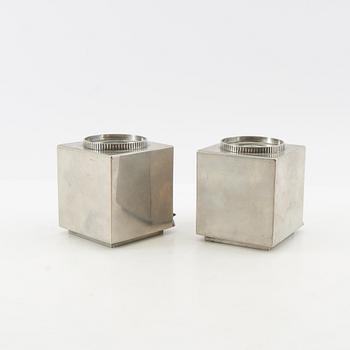 Cigarette case, candlesticks, ashtray, 4 pieces, GAB, 1936 -1938.