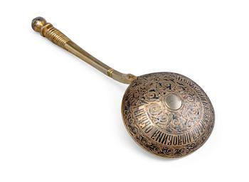 363. A SPOON, 84 silver, niello. Moskow 1867. Weight 94 g.
