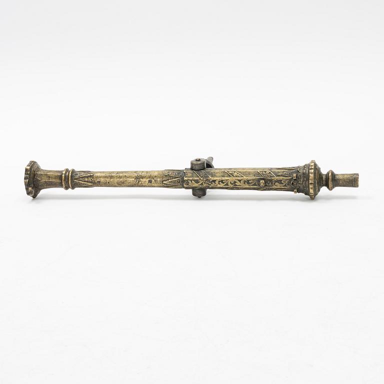 A brass Lantaka swivel gun, possibly 19th Cenutry.