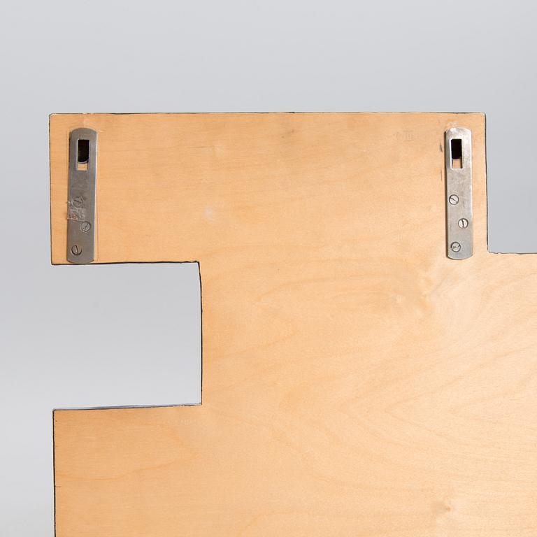 ANITA WANGEL, VÄGGRELIEF, bl a  glaspärlor på kopparplåt, signerad och daterad 1989.