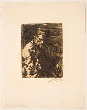 ANDERS ZORN, etching, 1904, signed with pencil.