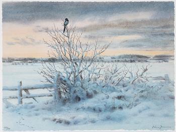 Lars Jonsson, portfölj "Dagrar", 2000,  med 12 färglitografier, signerade 167/366.