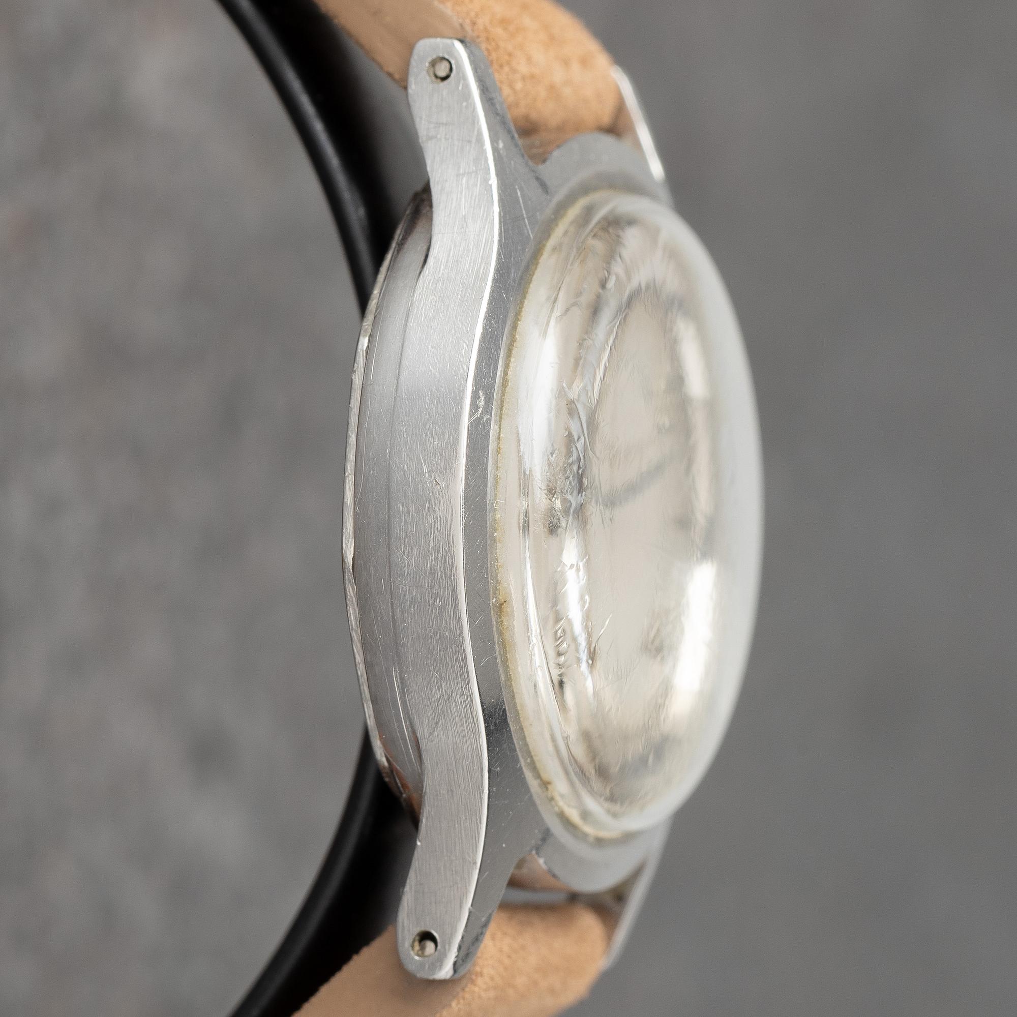 Patek Philippe & Co, "565 Steel", "Sector Dial", ca 1943.