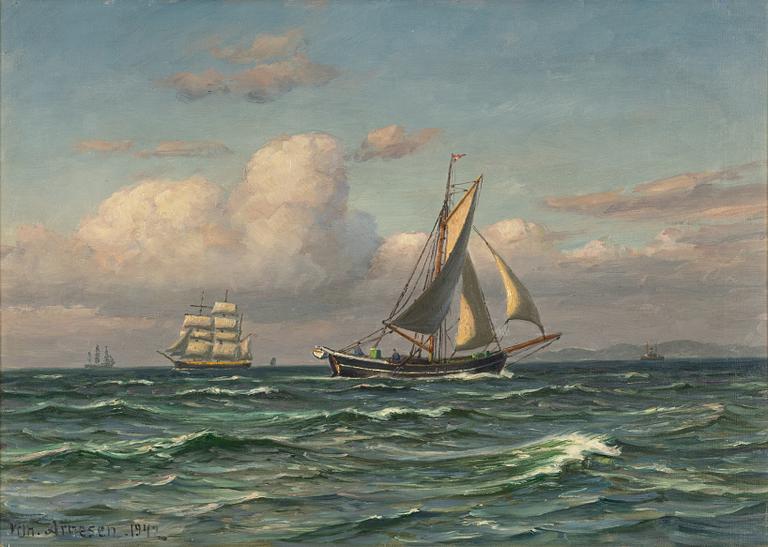 Vilhelm Arnesen, Marin med segelskutor.