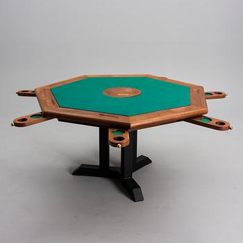 A hexagonal game table, 21st century.