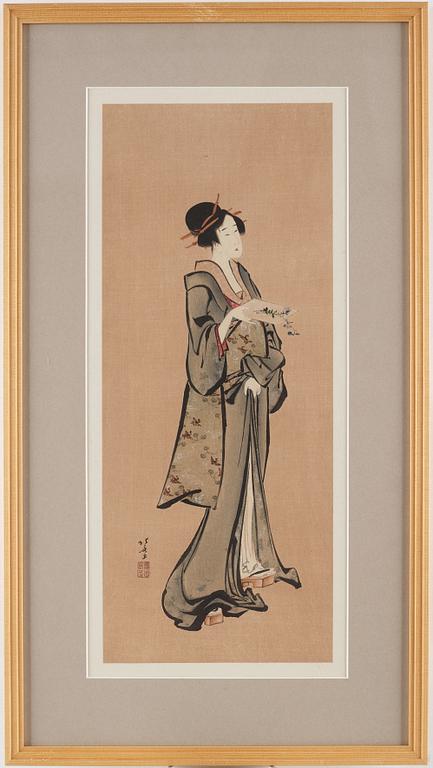 KATSUSHIKA HOKUSAI (1760–1849), after, color woodblock print, Japan, late 19th/early 20th century.