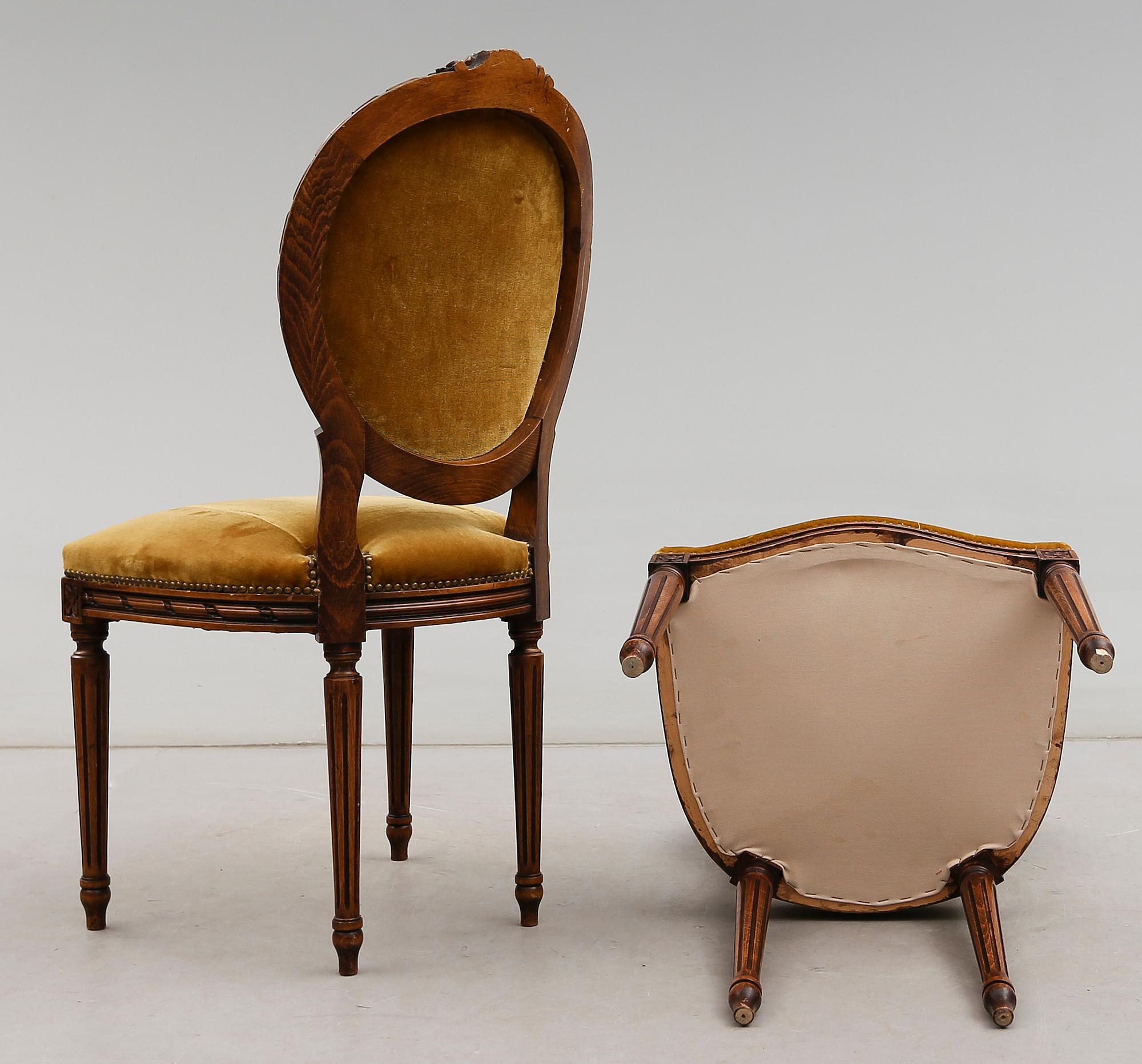 STOLAR, 4 st, gustaviansk stil, 1900-talets andra hälft.