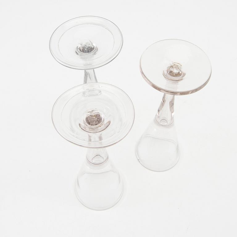 Cut glass 3 pcs, late 18th century.