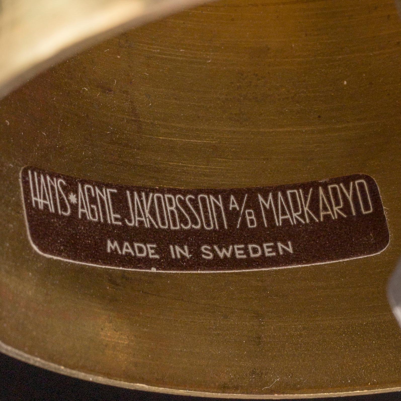 HANS-AGNE JAKOBSSON, taklampa, modellnummer 603, mässing, 1900-talets andra hälft.