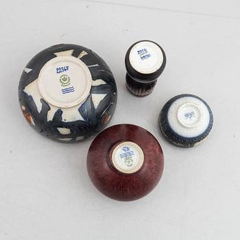 Royal Copenhagen,  a set of stoneware, 2 vases and 2 bowls, Denmark.