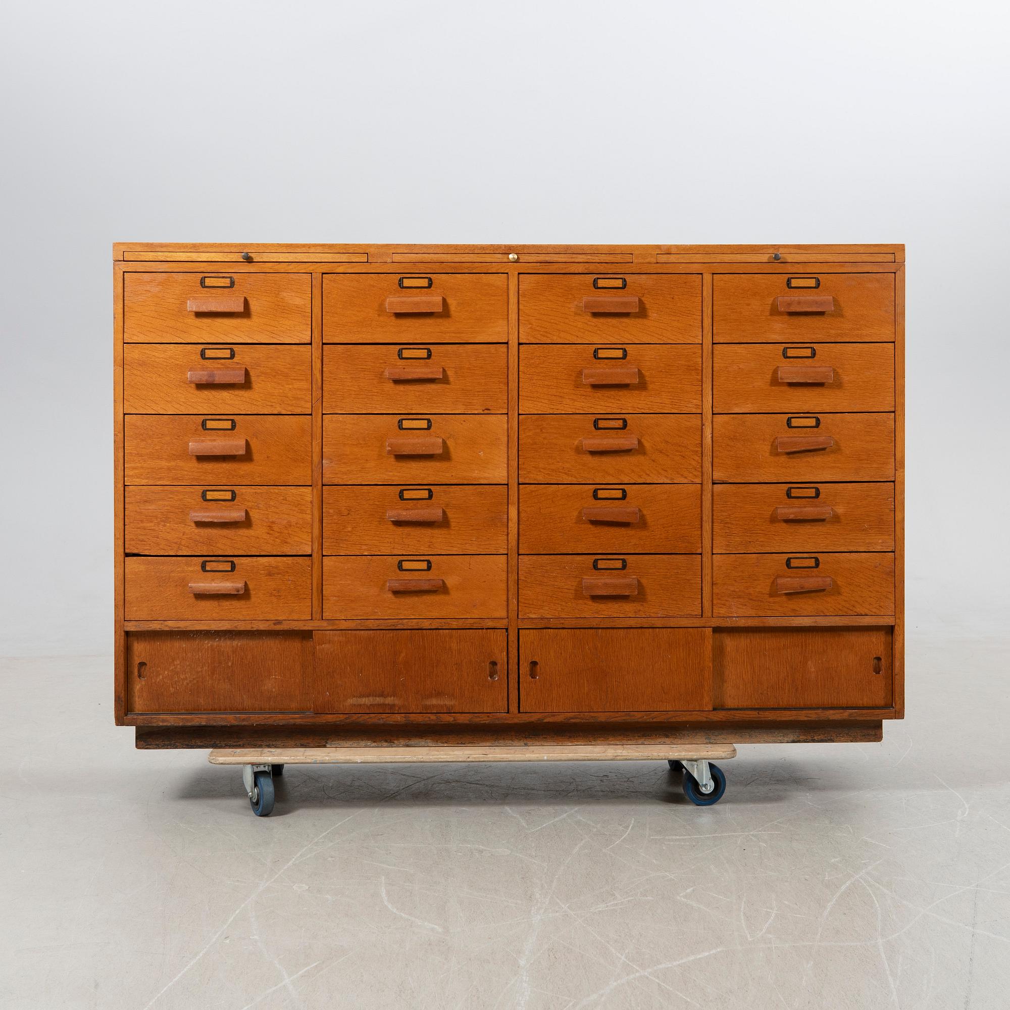 Archive cabinet, mid-20th century.