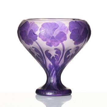 Karl Lindeberg, an Art Nouveau cameo glass vase, Kosta, Sweden, early 20th century.