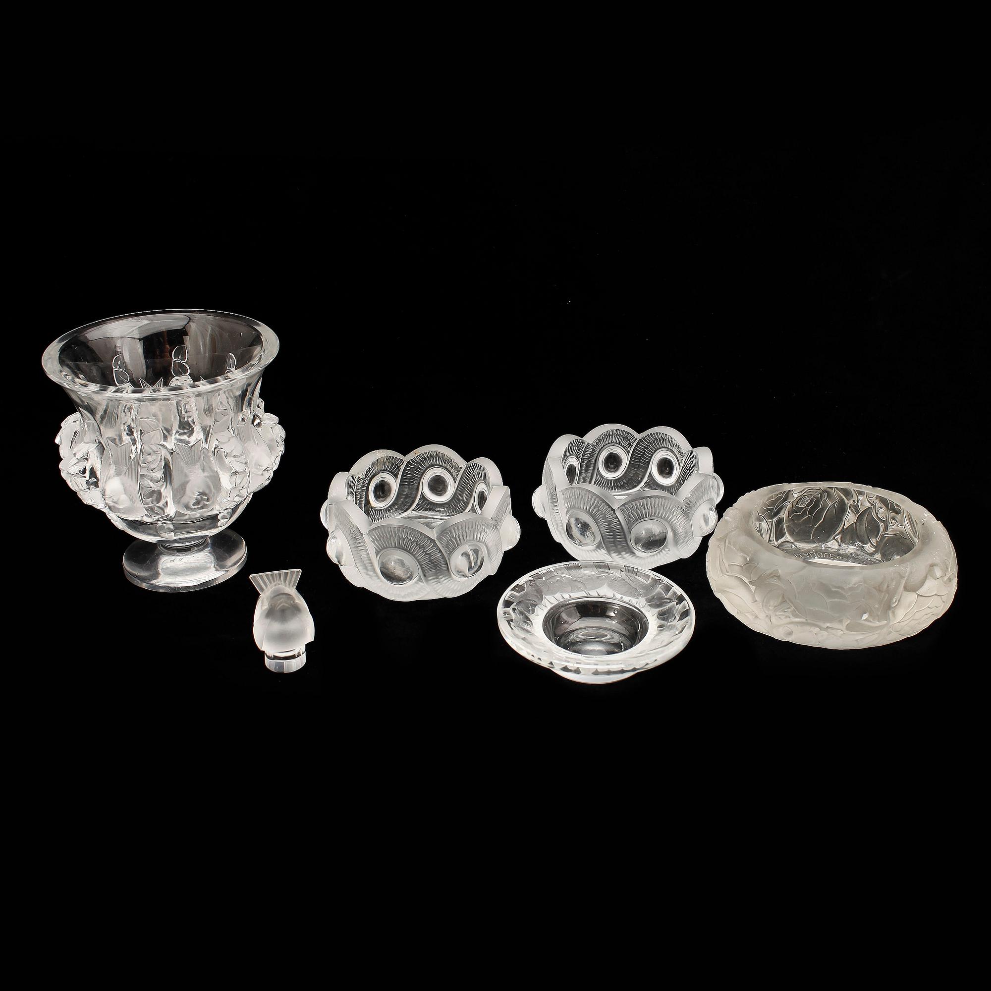 PARTI GLAS, 6 delar, Lalique.