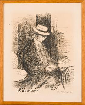 ESTER HELENIUS, litografi ur mappen "La Rotonde", signerad och daterad 1920.