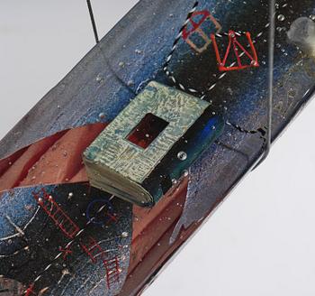 Bertil Vallien, a monumental sand cast glass sculpture of a boat, Kosta Boda, Sweden, 21st century.