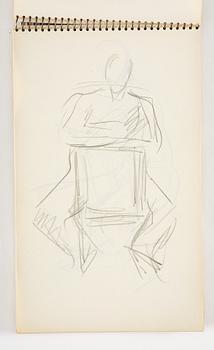 Lotte Laserstein, 3 skissböcker med blyertsteckningar.